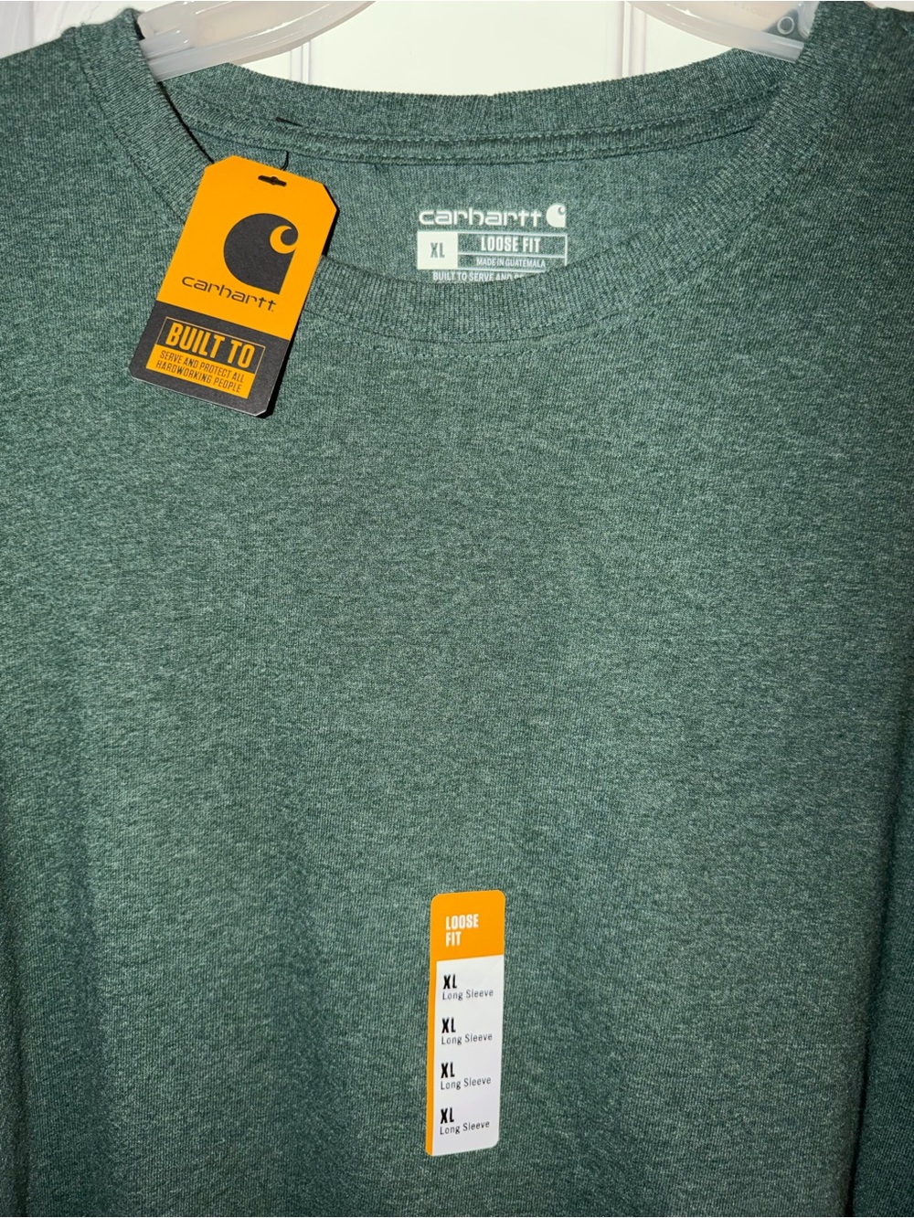 Carhartt Men's Long Sleeve Shirt in Heather Green